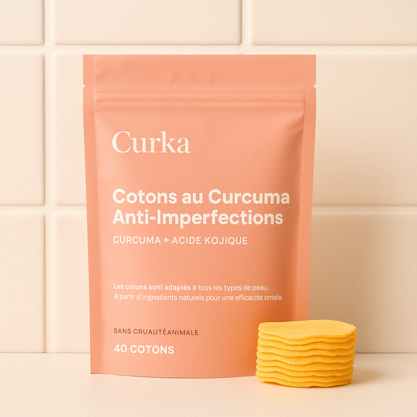 Cotons au Curcuma Anti-Imperfections